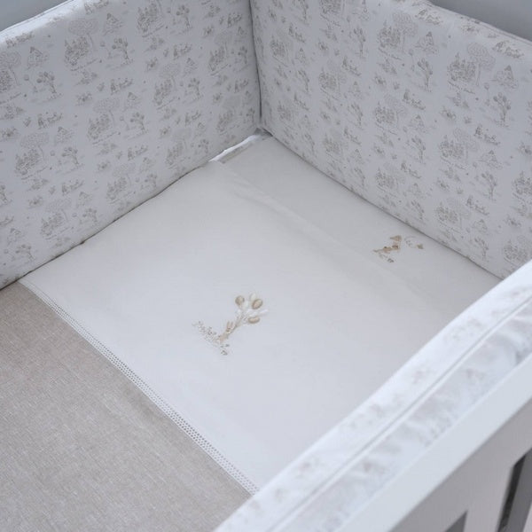 Theopile & Patachou  - Natural Garden Party - Donsovertrek bed 100x135cm  + sloop