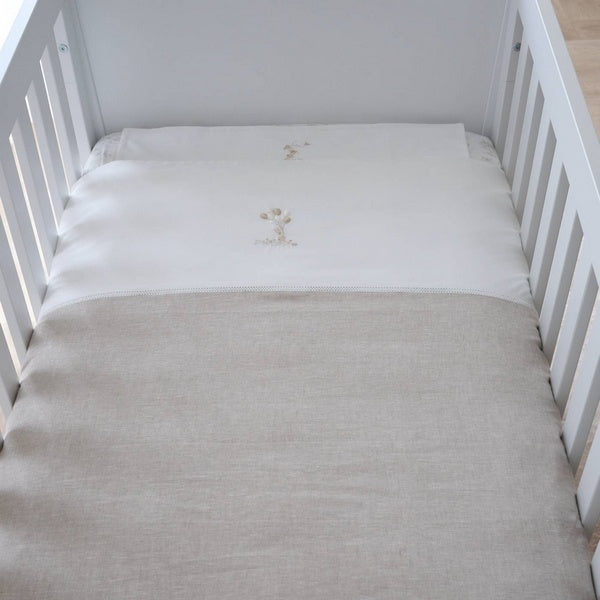 Theopile & Patachou  - Natural Garden Party - Donsovertrek bed 100x135cm  + sloop