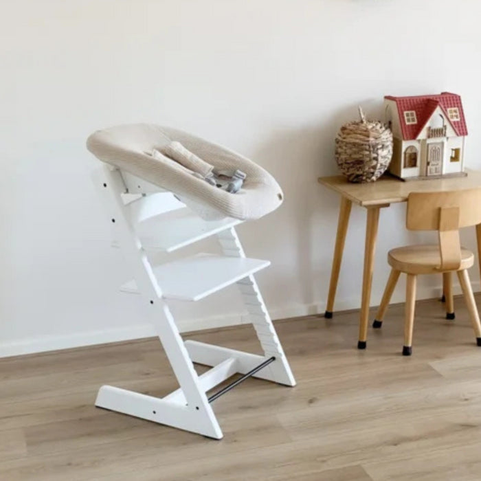 Ditishoudt - Tripp Trapp newbornhoes - Rib Light sand + gordelpads