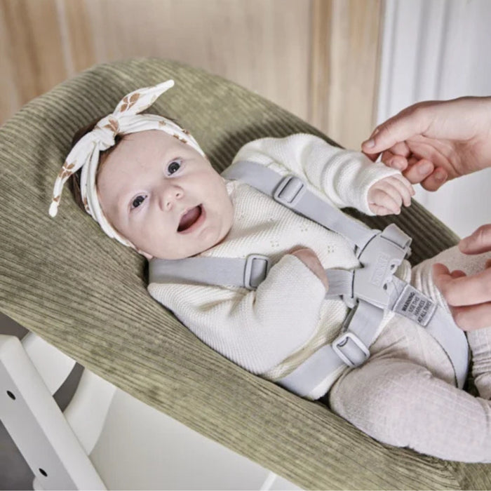 Ditishoudt - Tripp Trapp newbornhoes - Rib mosgroen + gordelpads