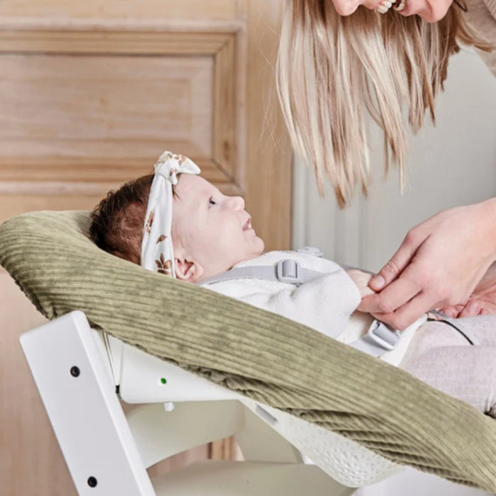 Ditishoudt - Tripp Trapp newbornhoes - Rib mosgroen + gordelpads