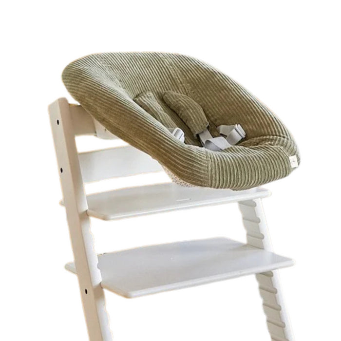 Ditishoudt - Tripp Trapp newbornhoes - Rib mosgroen + gordelpads