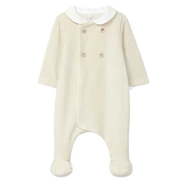 Laranjinha - Babypakje Lichtbeige velours