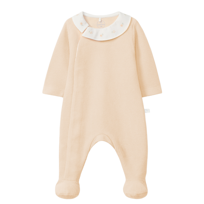 Laranjinha - Babypakje in peach met bloemetjes