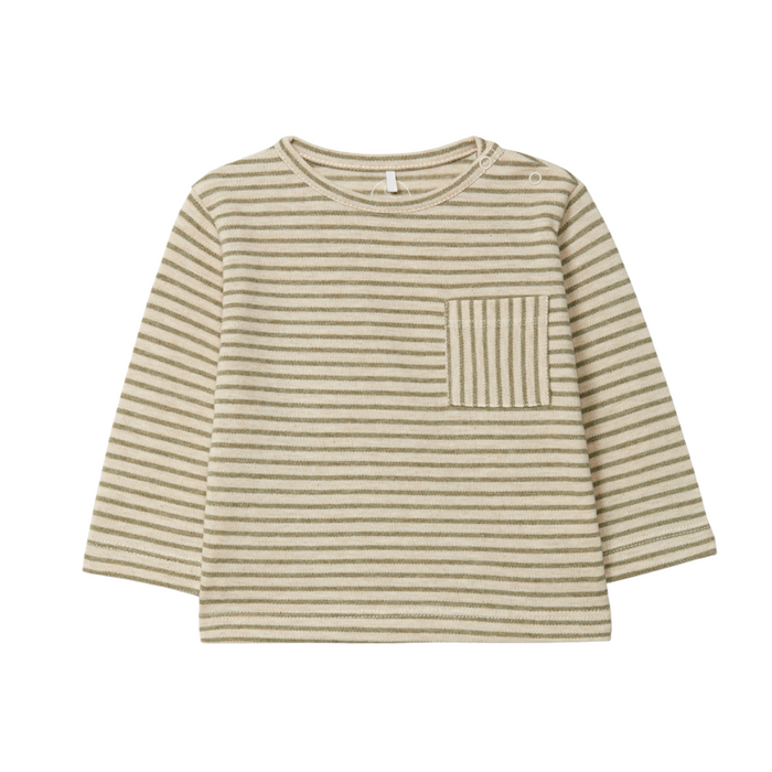 Laranjinha - Longsleeve Striped Piqué Kaki