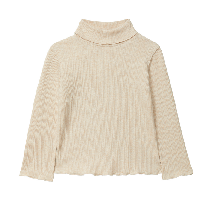 Laranjinha - Beige trui met rolkraag