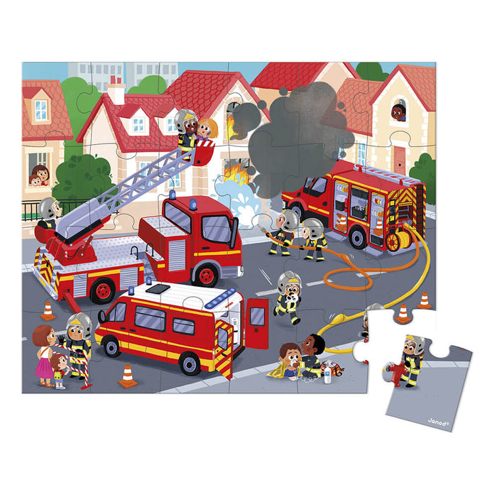 Janod - Puzzel Brandweer 24 Pcs