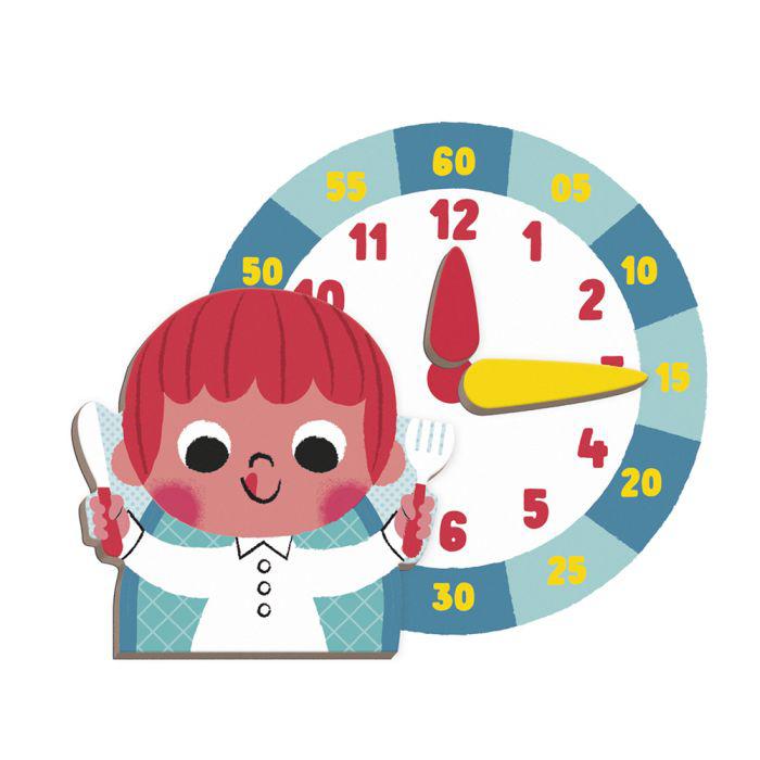 Janod - Magnetibook mix en match - Ik leer het uur (75 magneten)