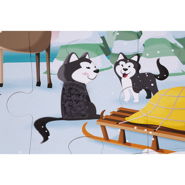 Janod - Puzzel Tactile Leven Op De Ijszee -20 Pcs