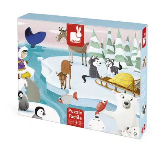 Janod - Puzzel Tactile Leven Op De Ijszee -20 Pcs