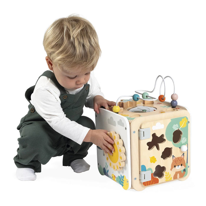 Janod - Houten activiteitenkubus Pure