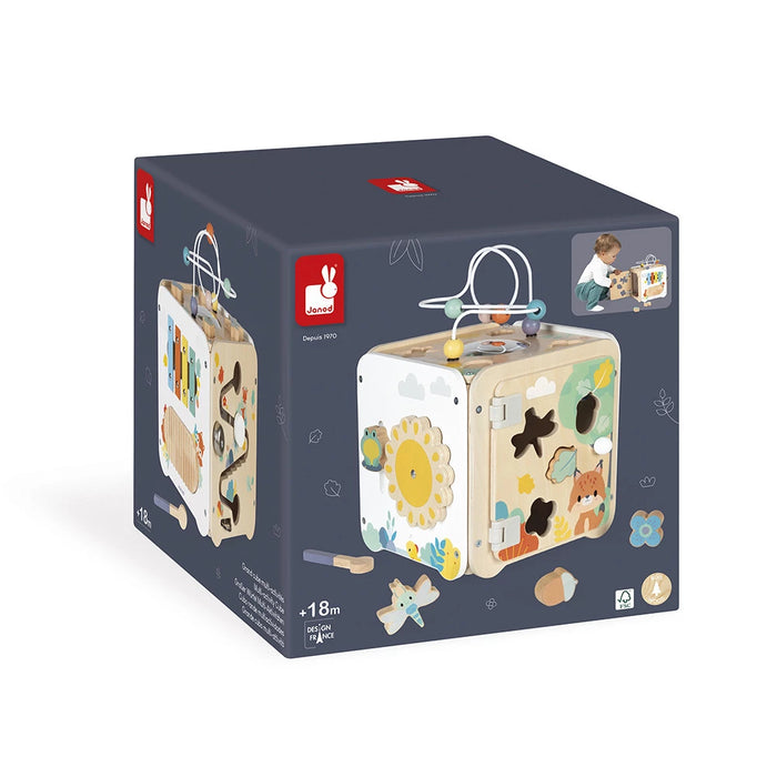 Janod - Houten activiteitenkubus Pure