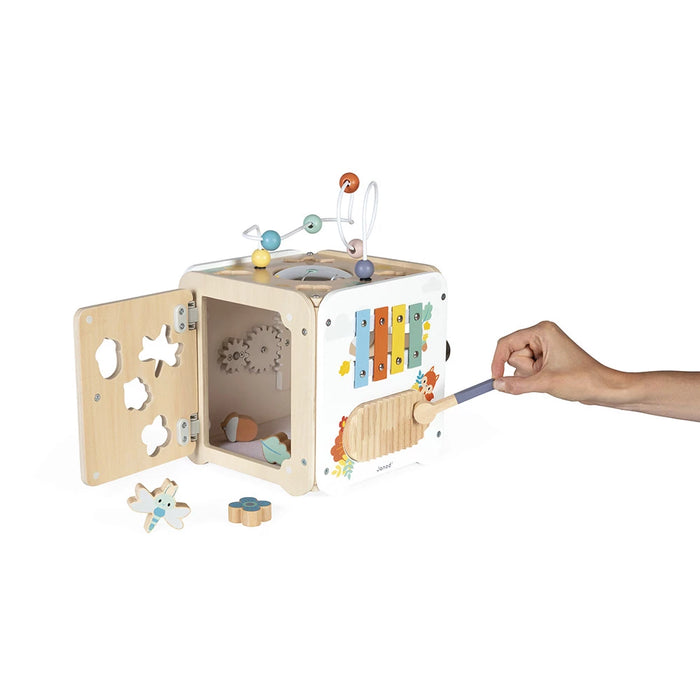 Janod - Houten activiteitenkubus Pure