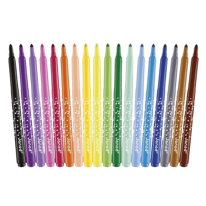 Janod - Duurzame viltstiften 18 stuks