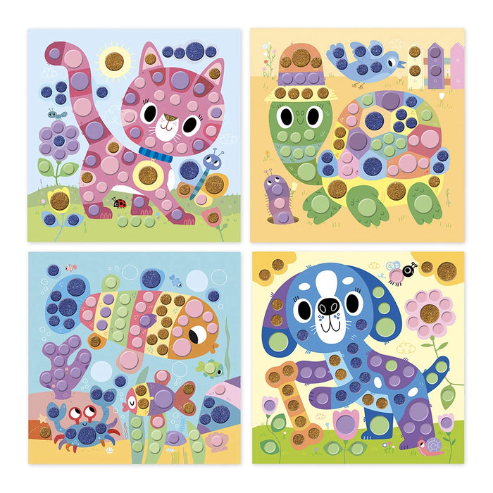Janod - Creatieve set Ronde Mozaïeken – Kleine Vriendjes