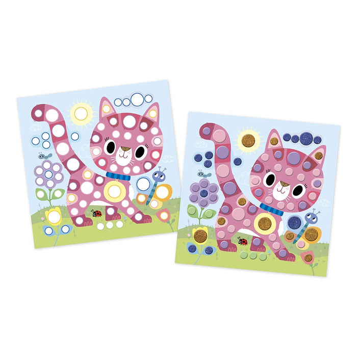 Janod - Creatieve set Ronde Mozaïeken – Kleine Vriendjes