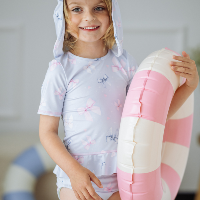 Jamiks - Zwemshirt en broekje met strikjes - Blauw