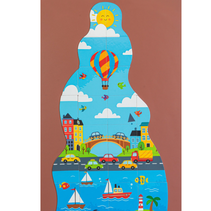 Kinderly - Magnetische Tower Puzzel City Life
