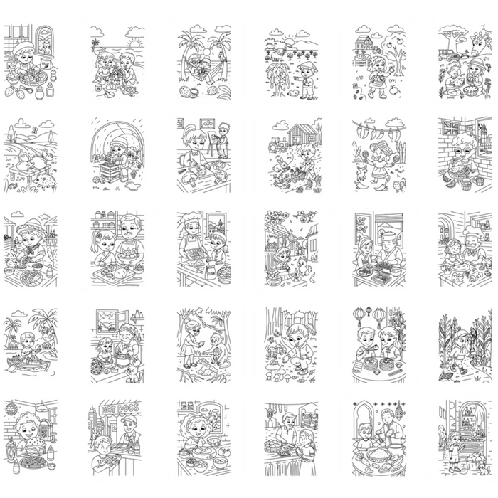 Kidywolf - Kidydraw-Pad - Food around the world