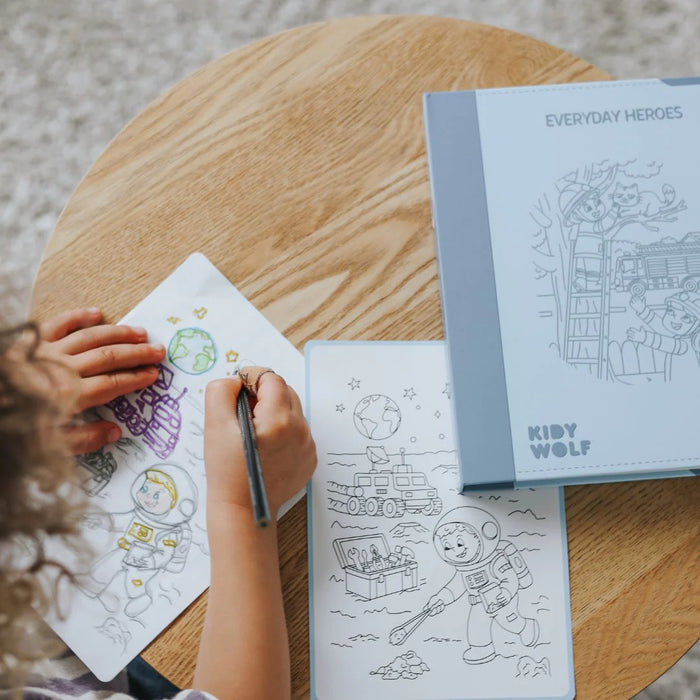 Kidywolf - KIDYDRAW-PAD Refill - Everyday Heroes (6+)