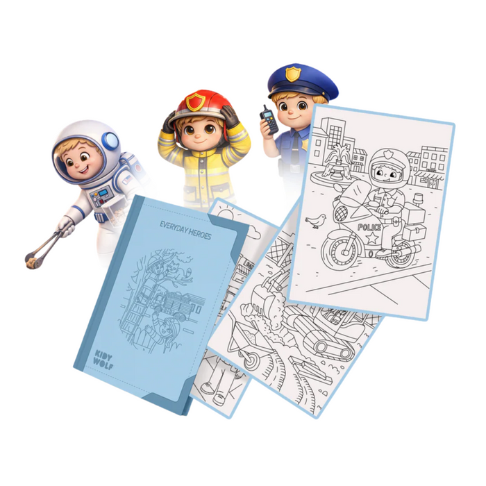 Kidywolf - KIDYDRAW-PAD Refill - Everyday Heroes (6+)