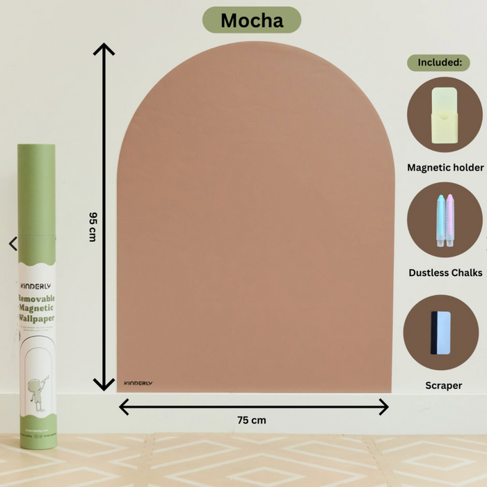 Kinderly - Verplaatsbare Magnetische Muursticker Mocha