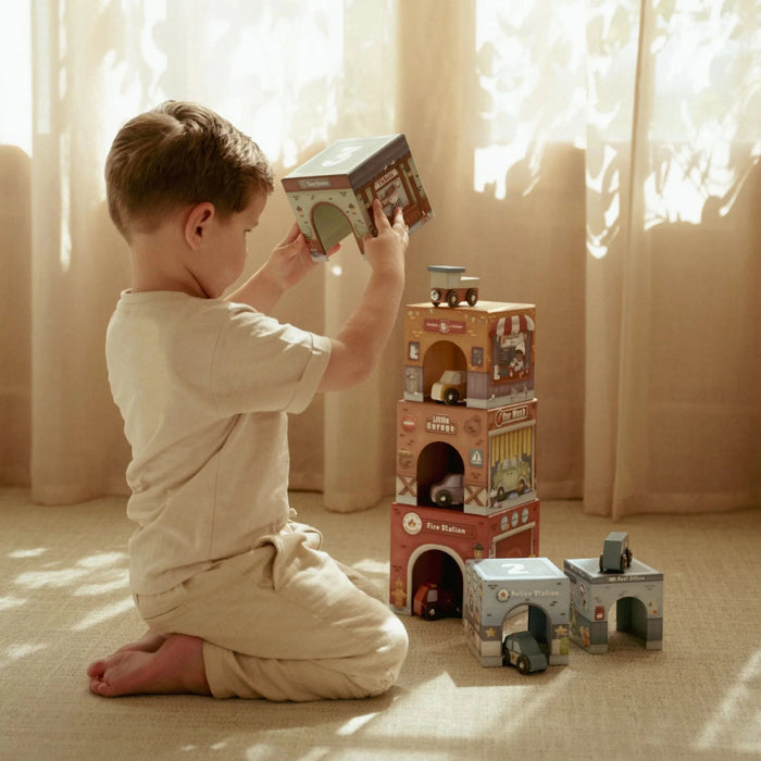 Little Dutch - Stapeltoren incl. 6 auto's FSC