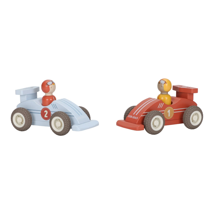 Little Dutch - Pullback racewagens met pegdoll FSC