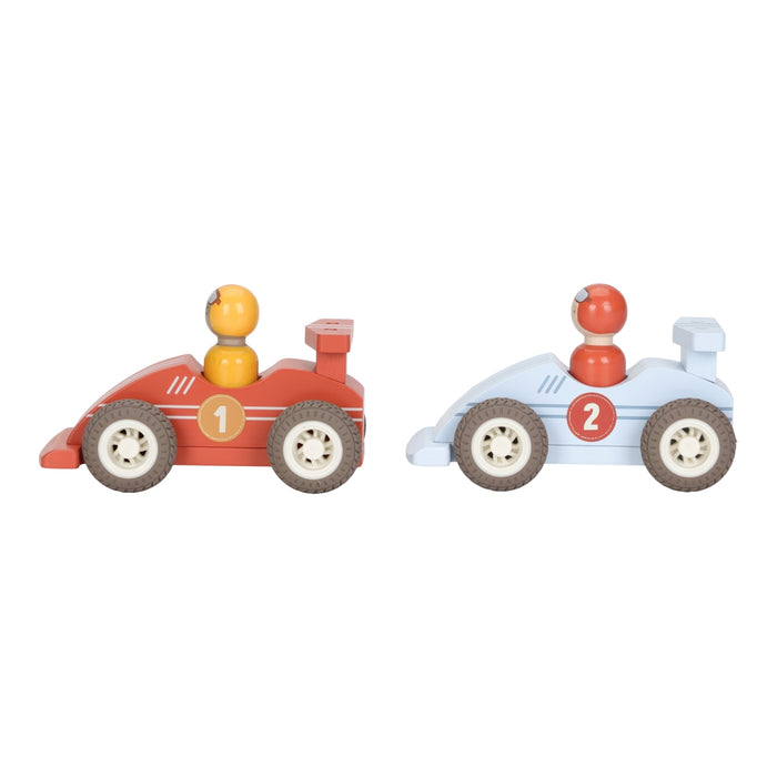 Little Dutch - Pullback racewagens met pegdoll FSC