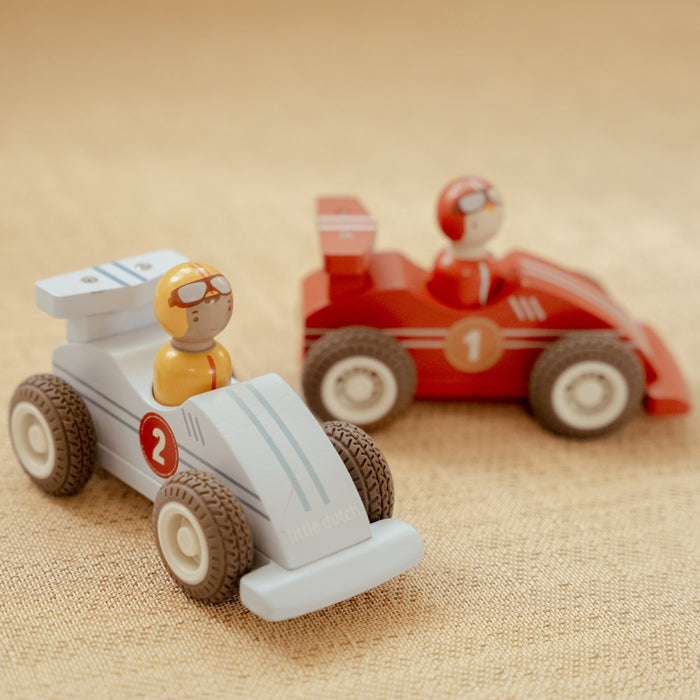 Little Dutch - Pullback racewagens met pegdoll FSC