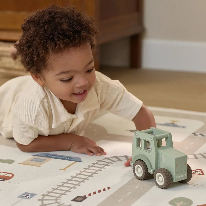 Little Dutch - Houten tractor met pegdoll FSC