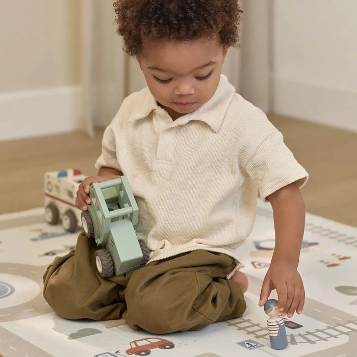 Little Dutch - Houten tractor met pegdoll FSC