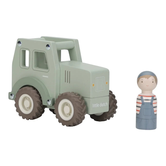 Little Dutch - Houten tractor met pegdoll FSC