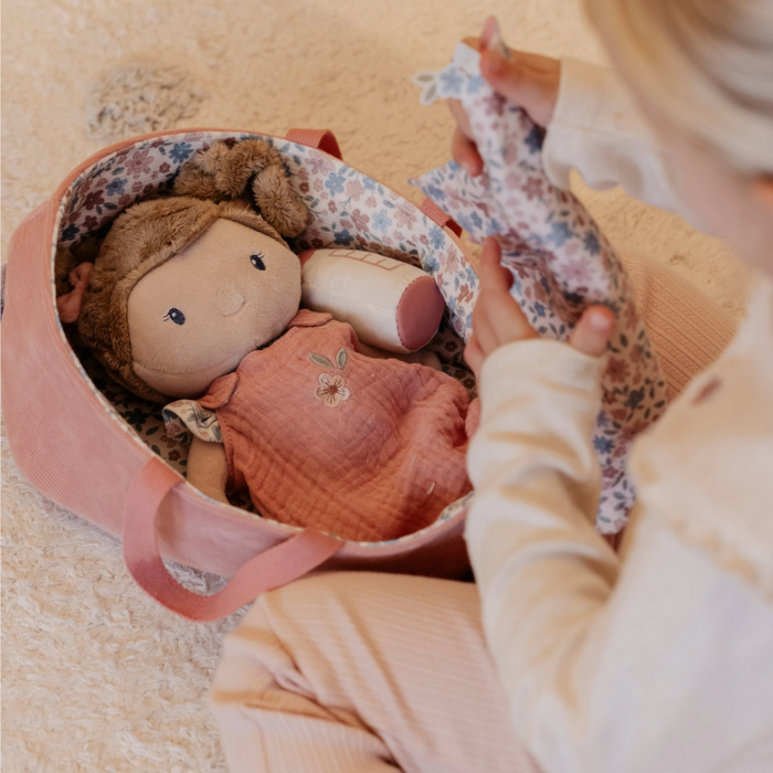 Little Dutch - Babypop in mandje Rosa