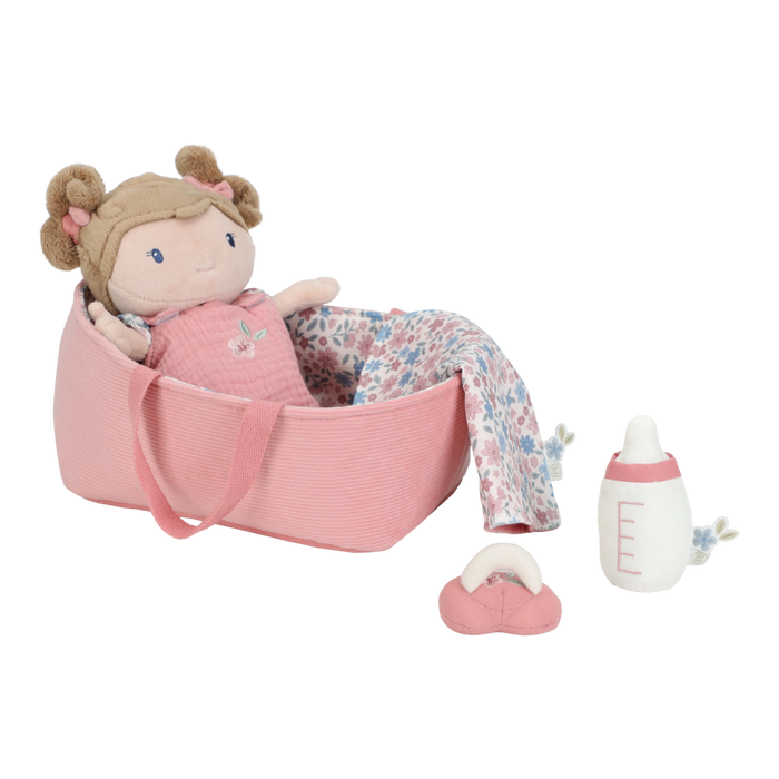 Little Dutch - Babypop in mandje Rosa