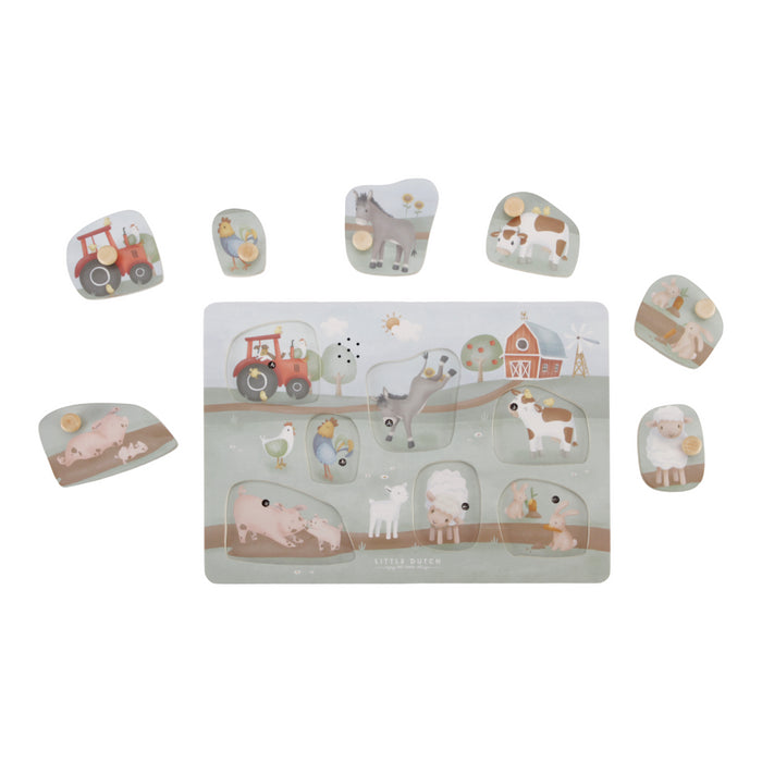 LD Toys - Geluiden puzzel Little Farm FSC