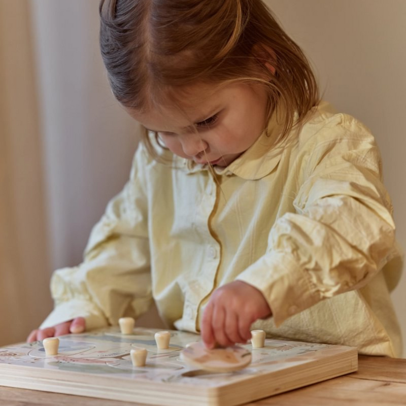Little Dutch - Geluidenpuzzel hout - Safari Friends