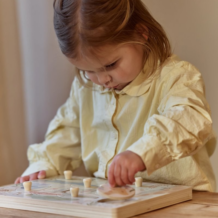 Little Dutch - Geluidenpuzzel hout - Safari Friends