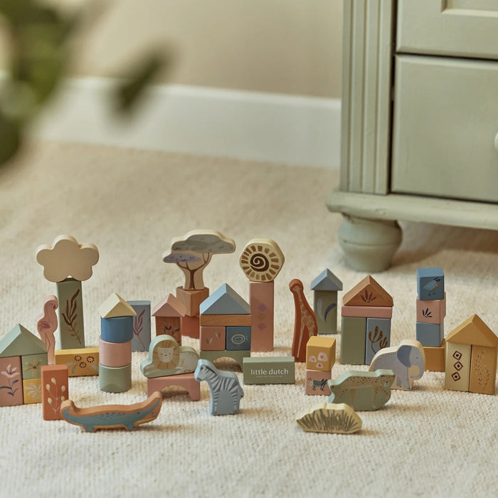 Little Dutch - Houten Blouwblokken - Groen