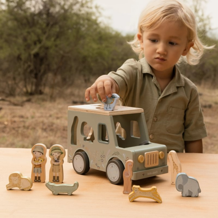 Little Dutch - Vormenstoof Safari auto - Safari Friends