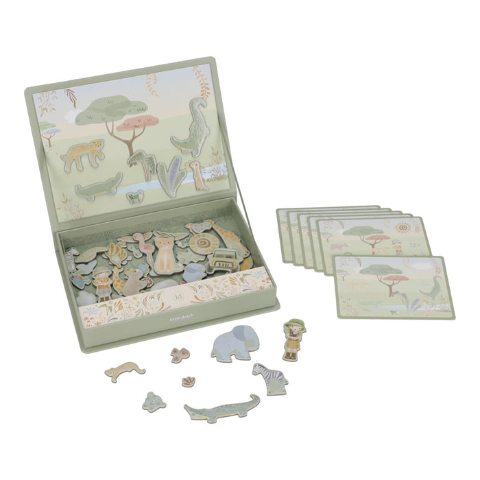 Little Dutch - Magnetic play board - Safari friends