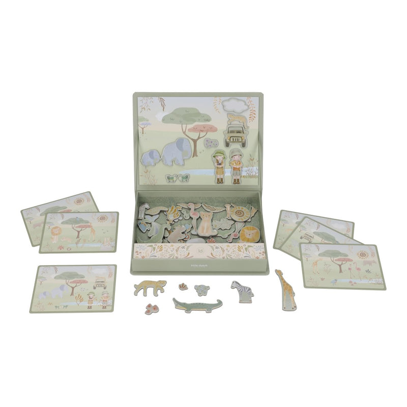 Little Dutch - Magnetic play board - Safari friends
