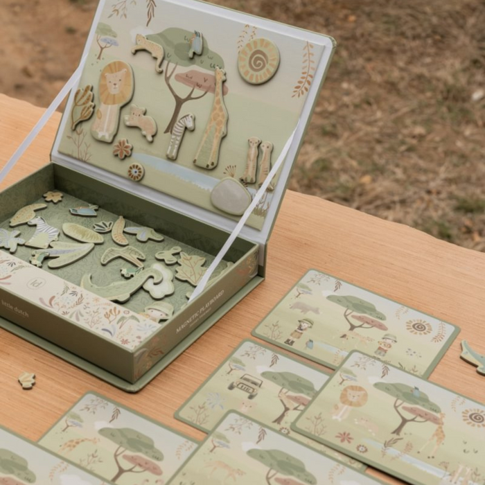 Little Dutch - Magnetic play board - Safari friends