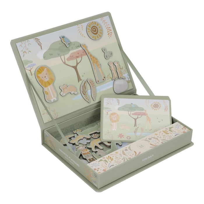Little Dutch - Magnetic play board - Safari friends