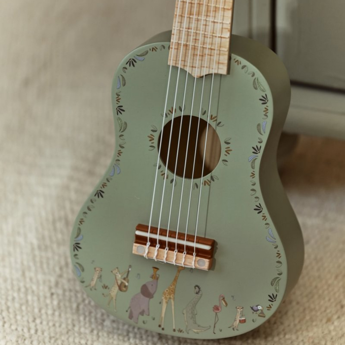 Little Dutch - Houten gitaar - Groen - Safari Friends FSC