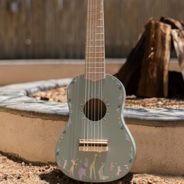 Little Dutch - Houten gitaar - Groen - Safari Friends FSC