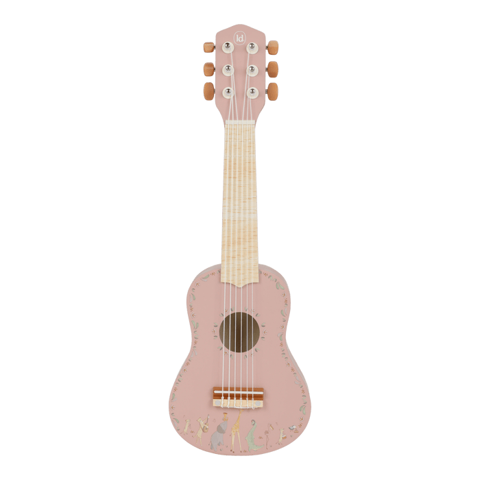 Little Dutch - Houten gitaar - Roze - Safari Friends FSC