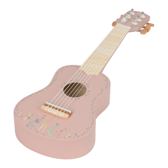 Little Dutch - Houten gitaar - Roze - Safari Friends FSC