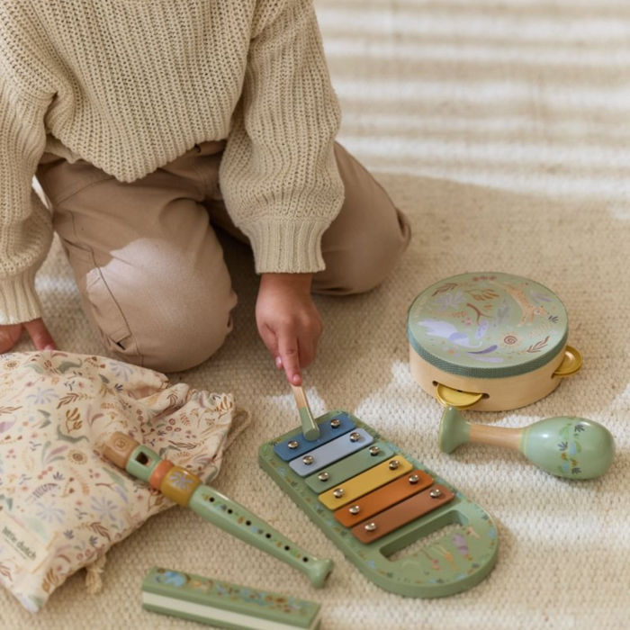 Little Dutch - Muziekset - Groen - Safari Friends FSC