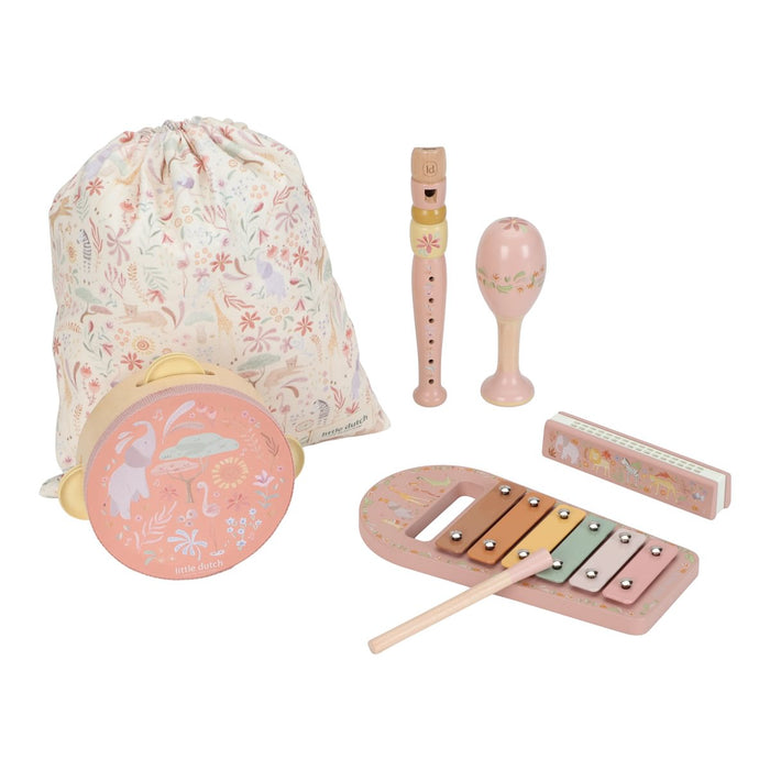 Little Dutch - Muziekset - Roze - Safari Friends FSC